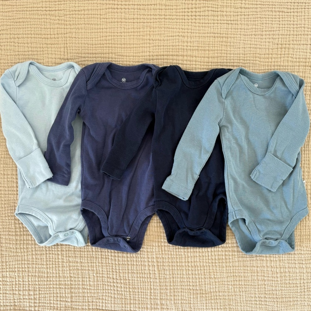 The Honest Company Navy and Blue Bodysuit Collection 0-3 months